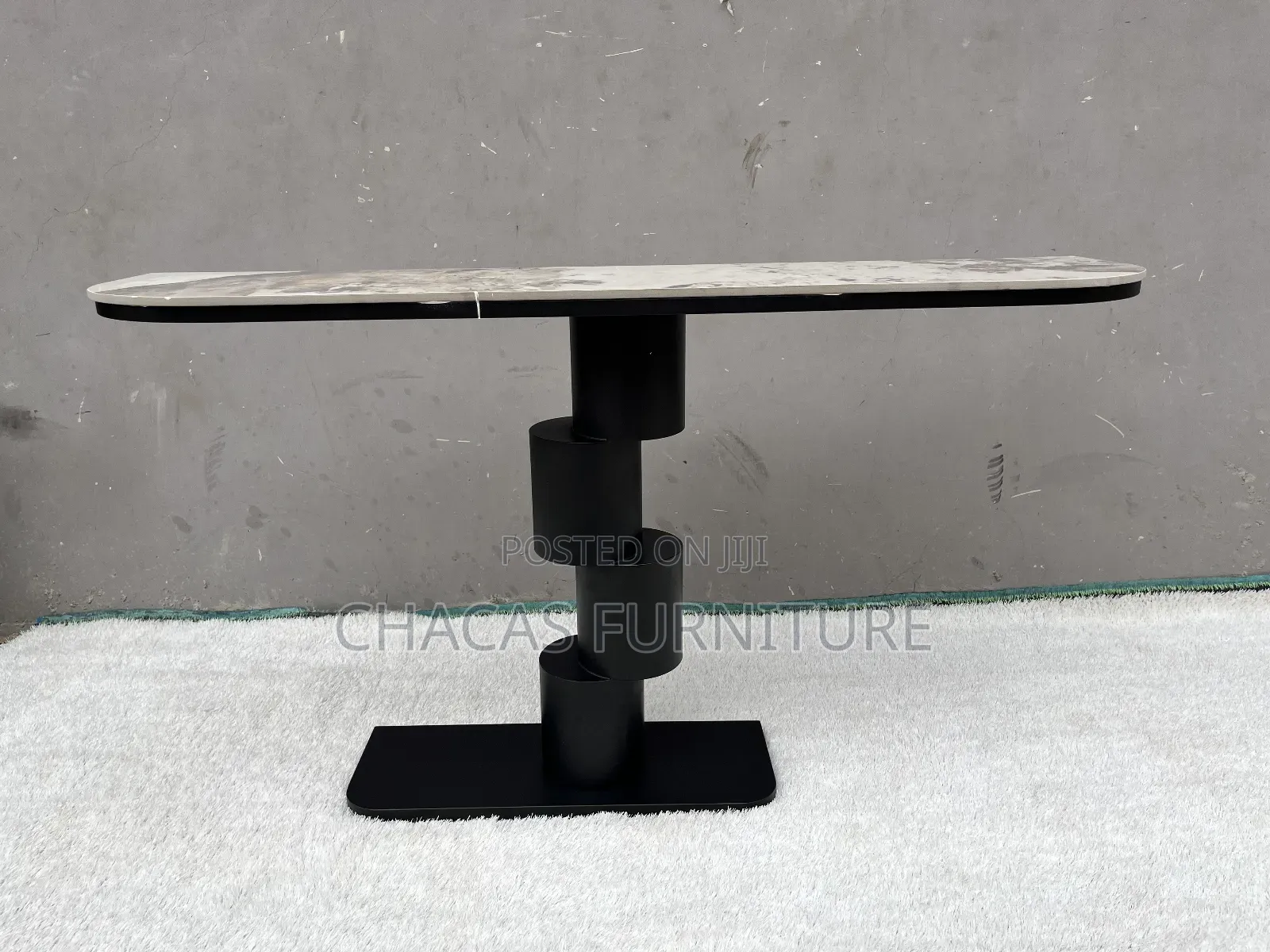 Modern Sculptural Marble Console Table – New Arrival