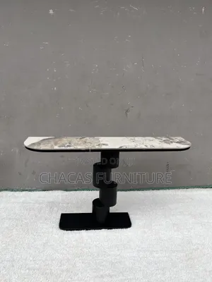 Modern Sculptural Marble Console Table – New Arrival
