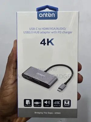 Usb-C to Hdmi/Vga/Audio/ Usb3.0hub Adapter With Pd Charger