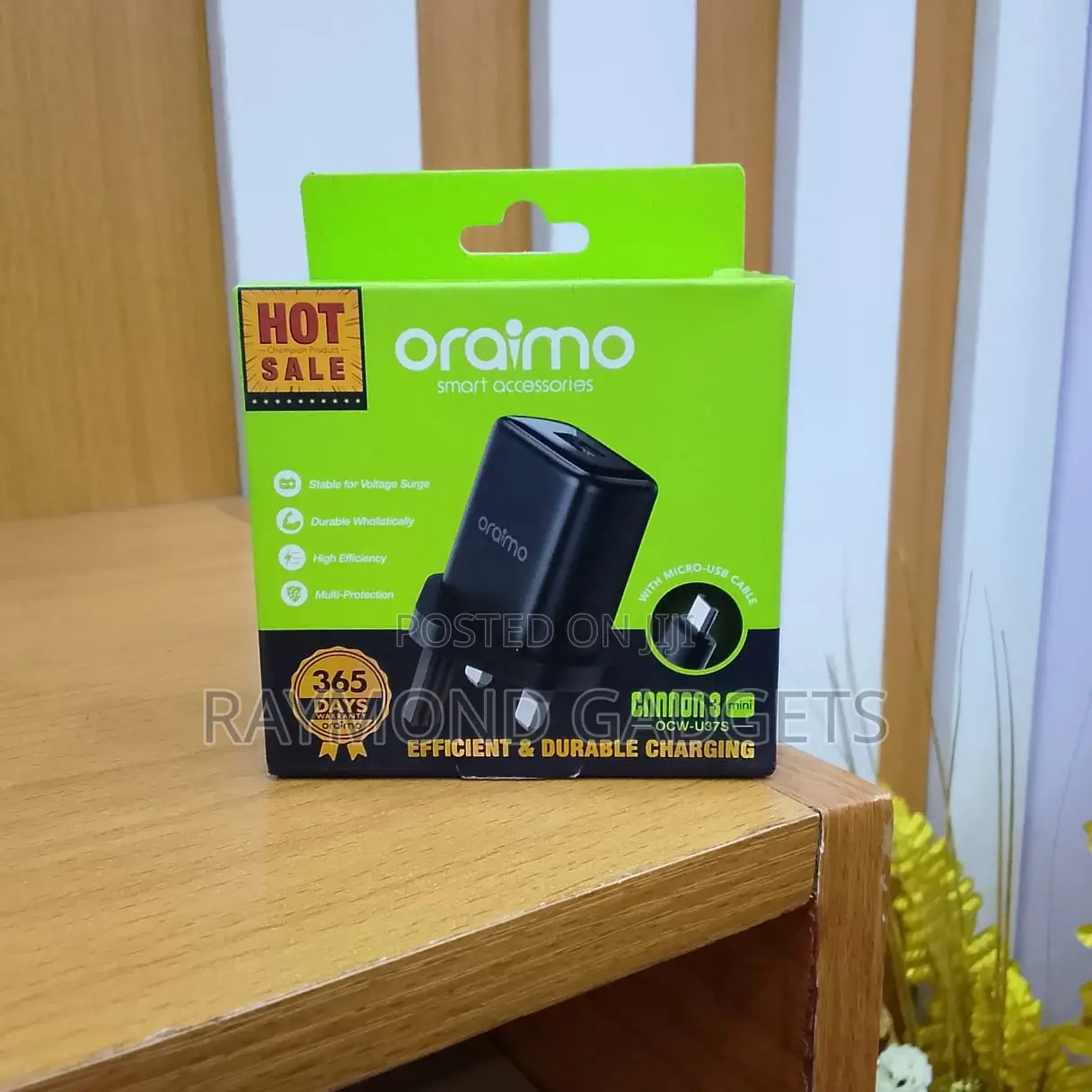 Oraimo Cannon 3 Mini Charger + Micro Usb Cable