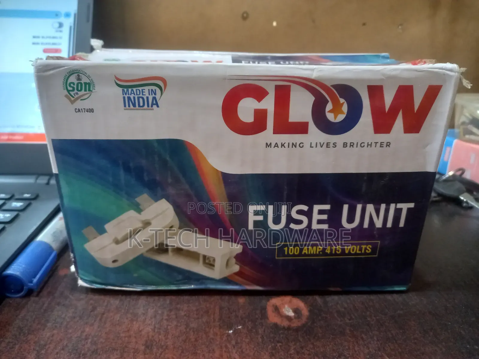 100a/415v Glow Fuse & Base Unit