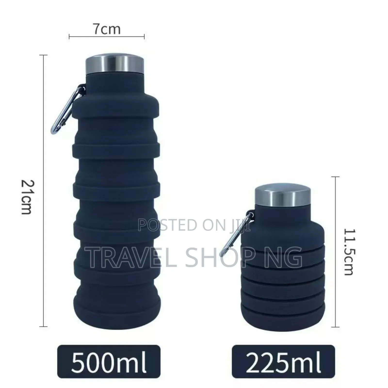 Silicone Collapsible Water Bottle | 500ml Full Size