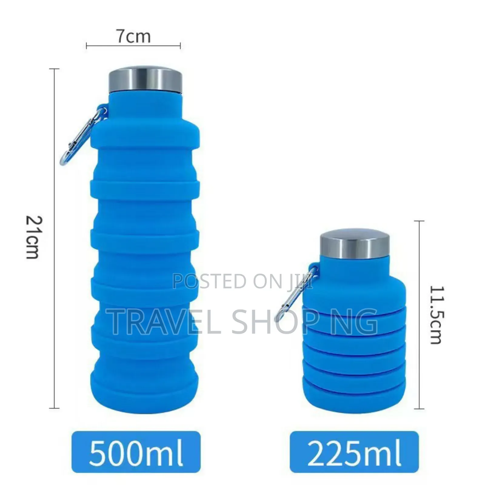 Silicone Collapsible Water Bottle | 500ml Full Size