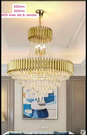 Setting Room and Dining Table Crystal Chandelier Available