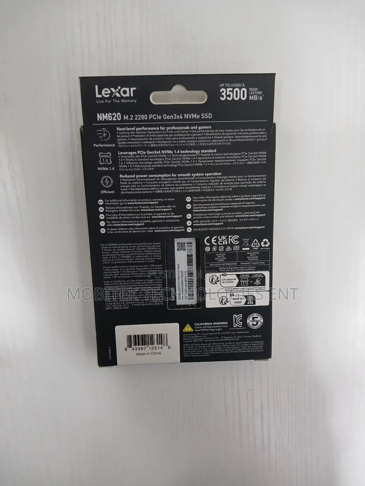 256gb Lexar Ssd M.2 Nvme Pcie Gen3x4 Solid State Laptop Drive