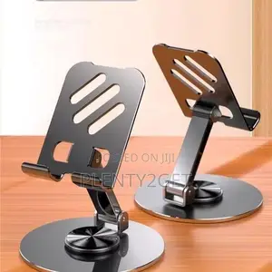 360 Degree Rotating Aluminum Alloy Phone Stand- Portable Foldable Desk