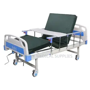 Sturdy Manual Hospital Bed With Easy-to-Use Cranks