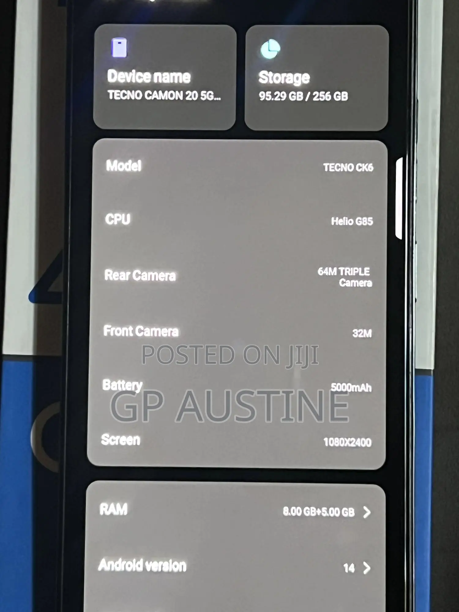Tecno Camon 20 Pro 5G 256 GB Silver