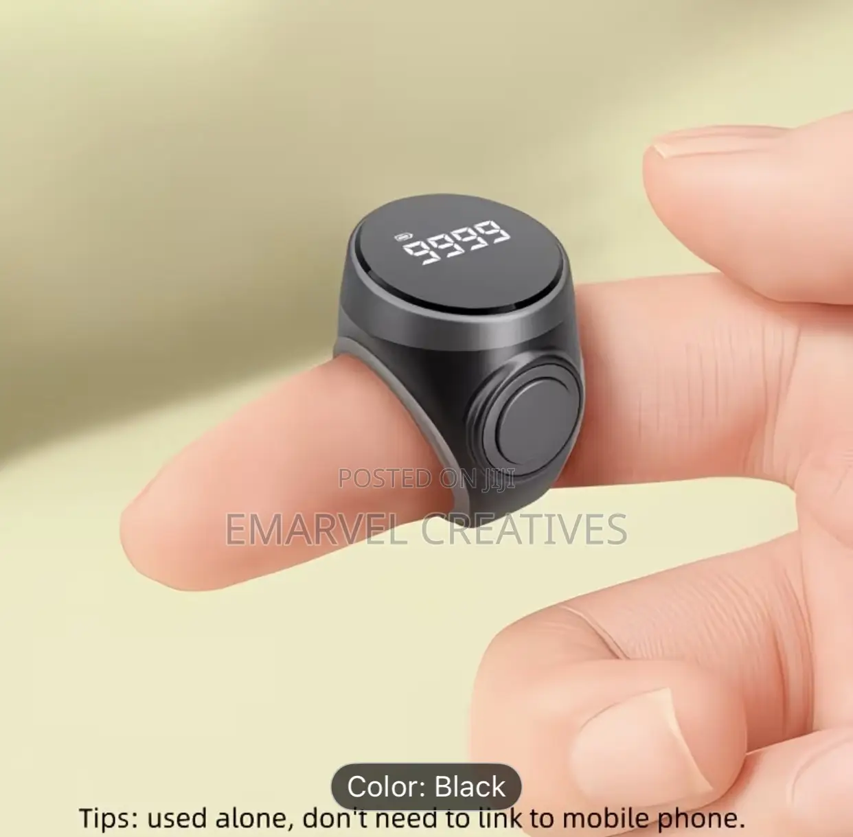 Oled Display Counting Ring, Tasbih, Featuring a Skin-Friendly