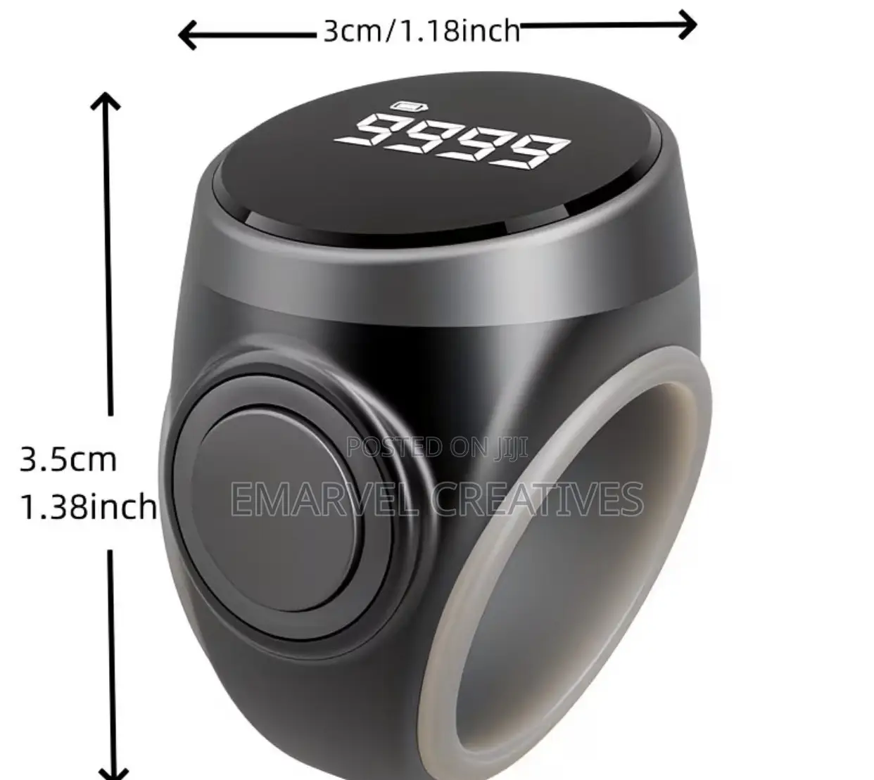 Oled Display Counting Ring, Tasbih, Featuring a Skin-Friendly