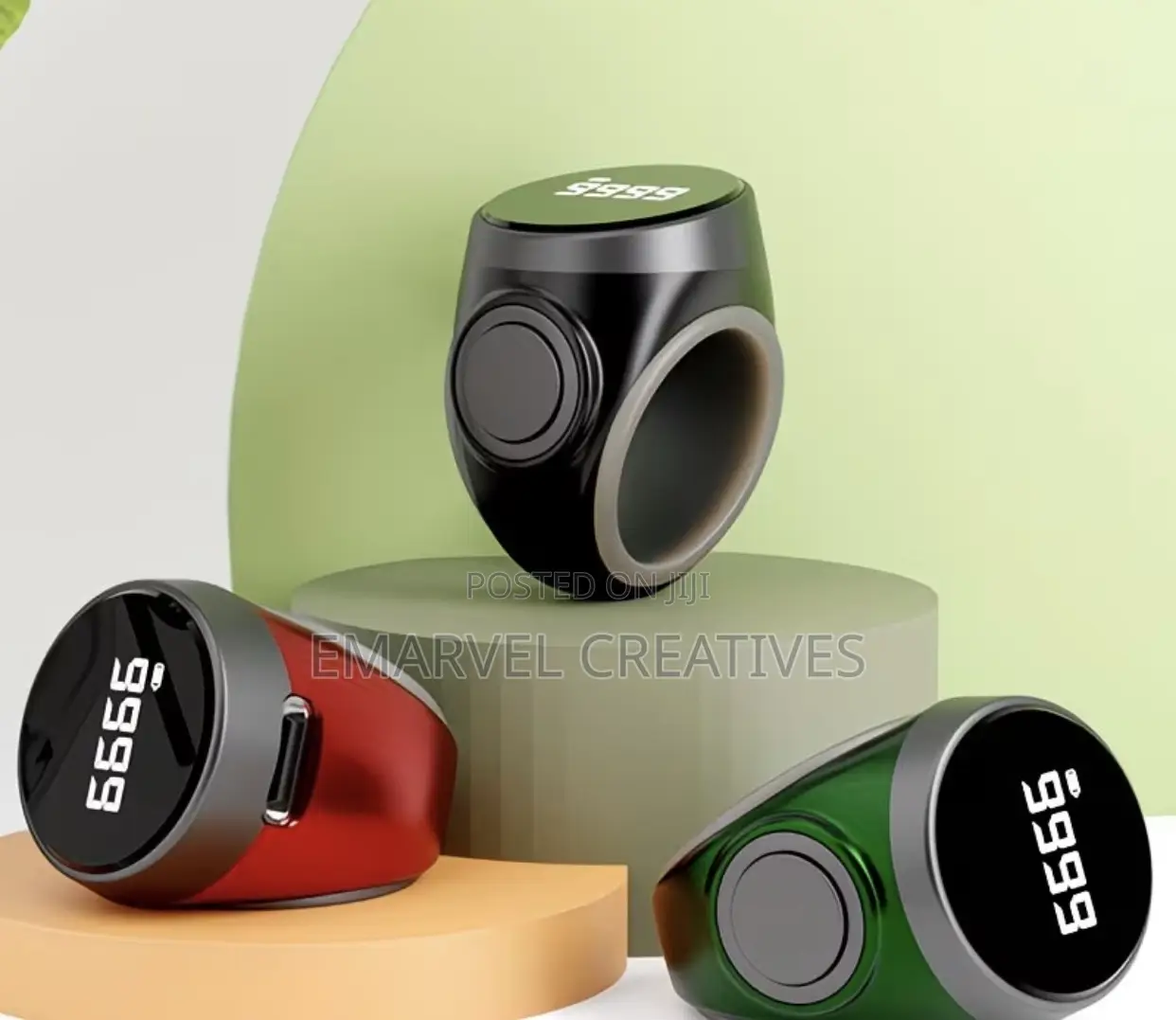 Oled Display Counting Ring, Tasbih, Featuring a Skin-Friendly
