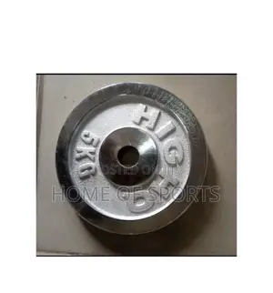 A Pair of 5kg Chrome Steel Weight Plates