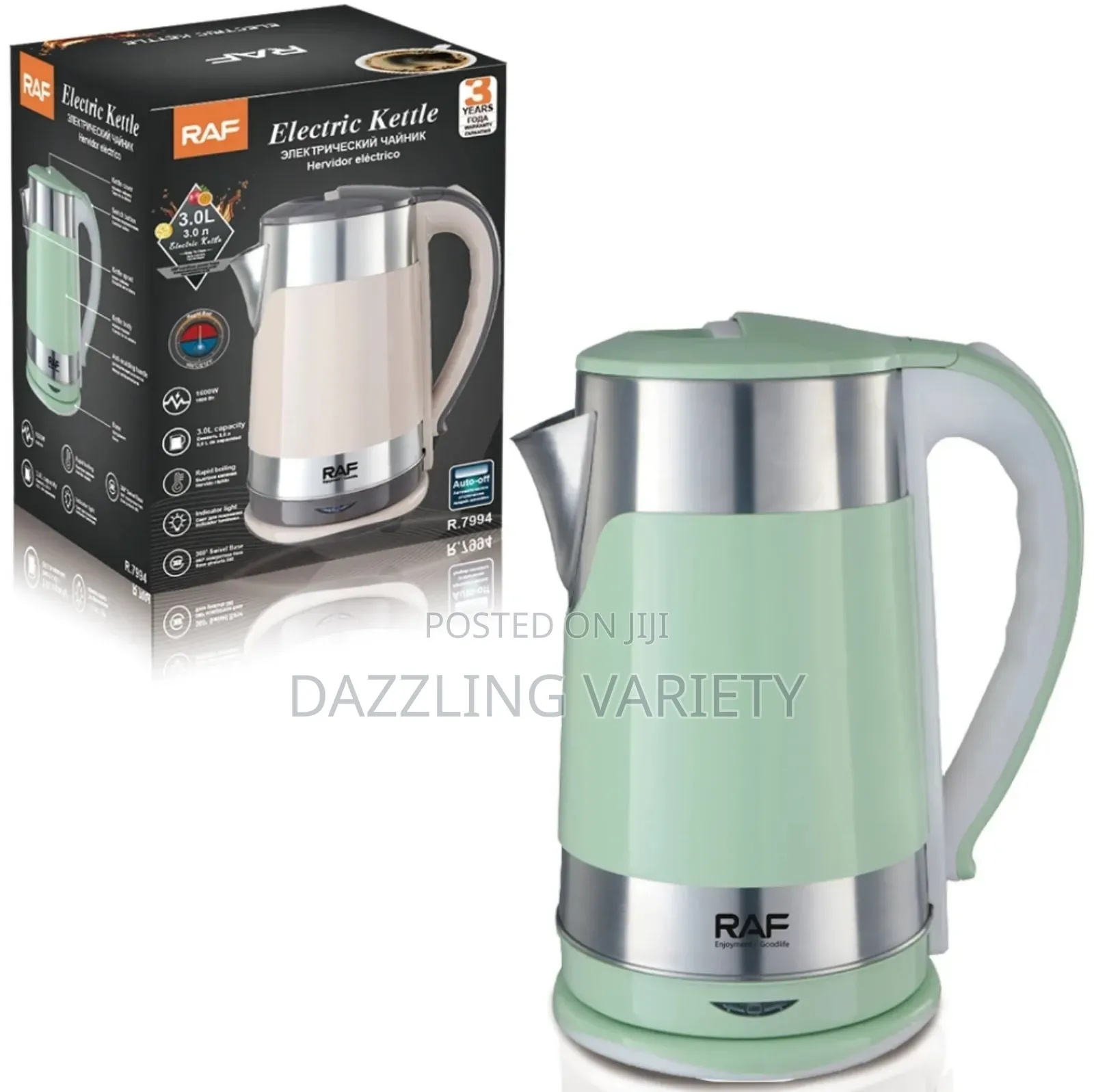 Raf Electric Kettle - 3litres