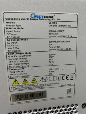 Cworth 6kva 48v Hybrid Inverter
