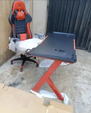 Unique Computer Table And Gaming Chair.