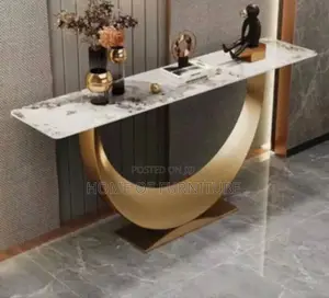 Side Wall Console – Elegant Entryway Table With Mirror – ₦450,000