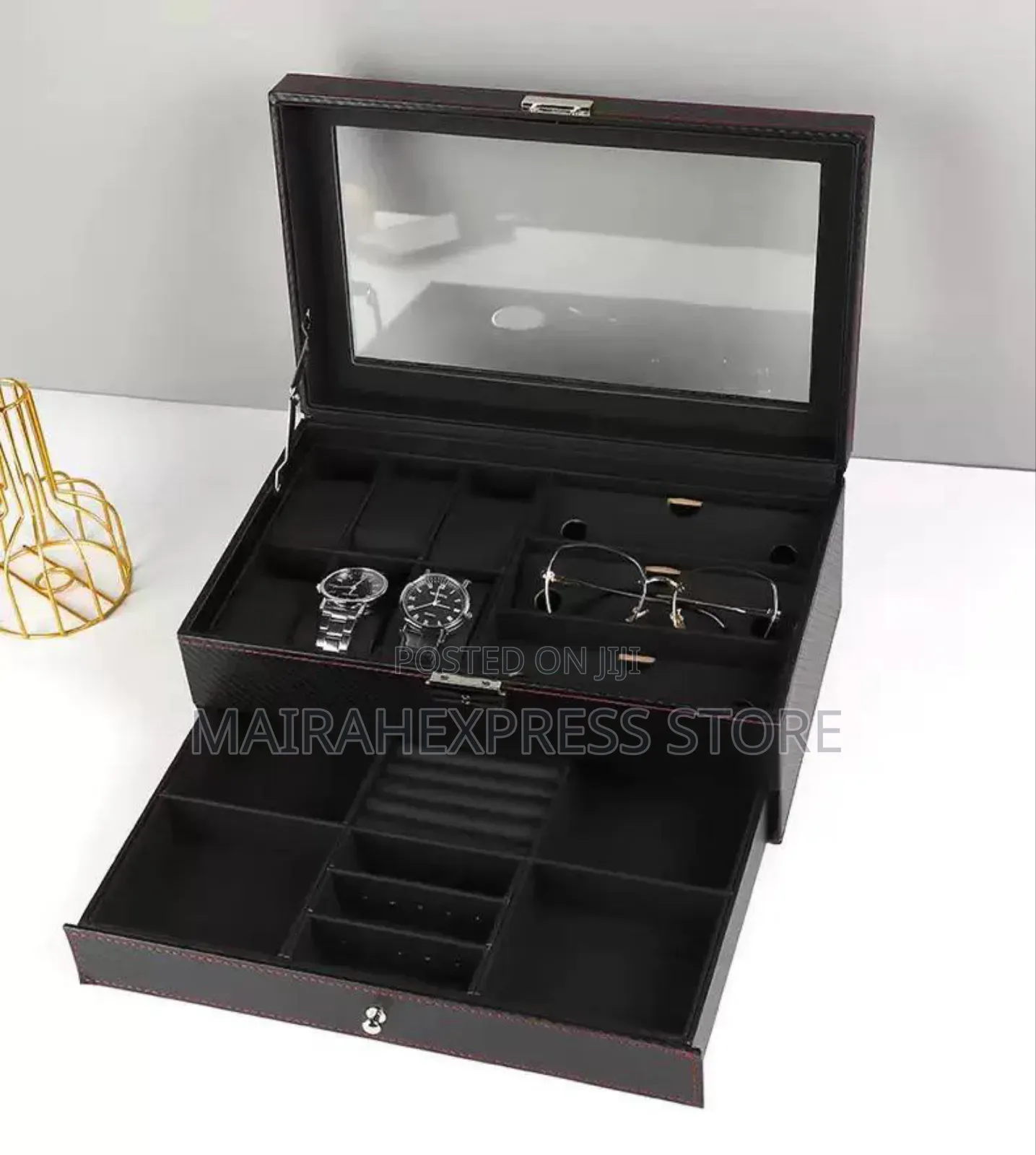 12-Pieces Double Layer Jewelry Box