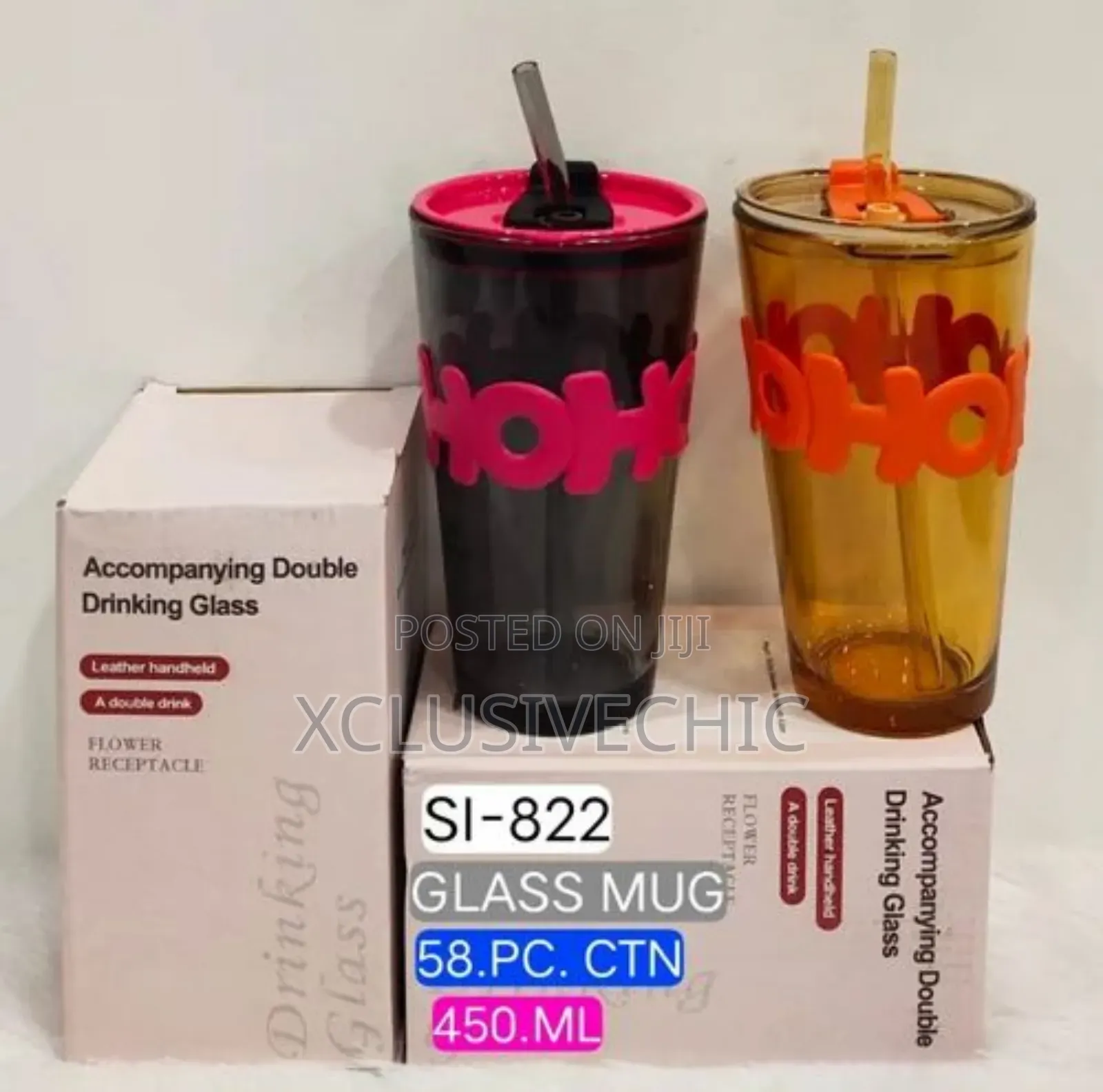 Hoho Transparent Straw Cup