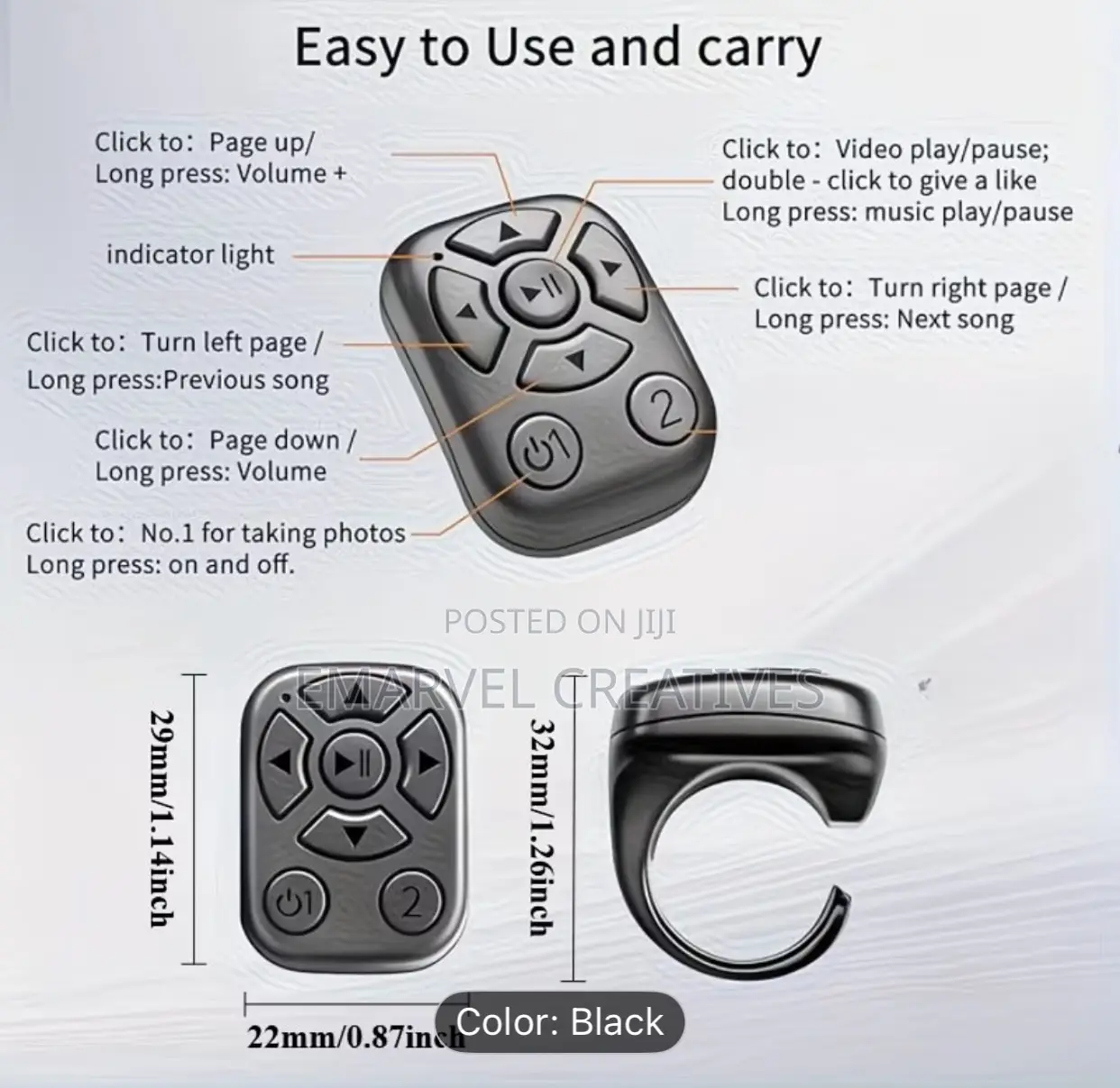 Remote Scrolling Ring for Tiktok for iPhone Android iPad,