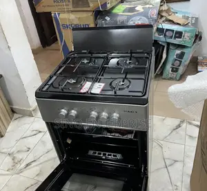 Maxi 4 Burner 60*60 Standing Gas Cooker | Maxi 6060 4b Basic Black