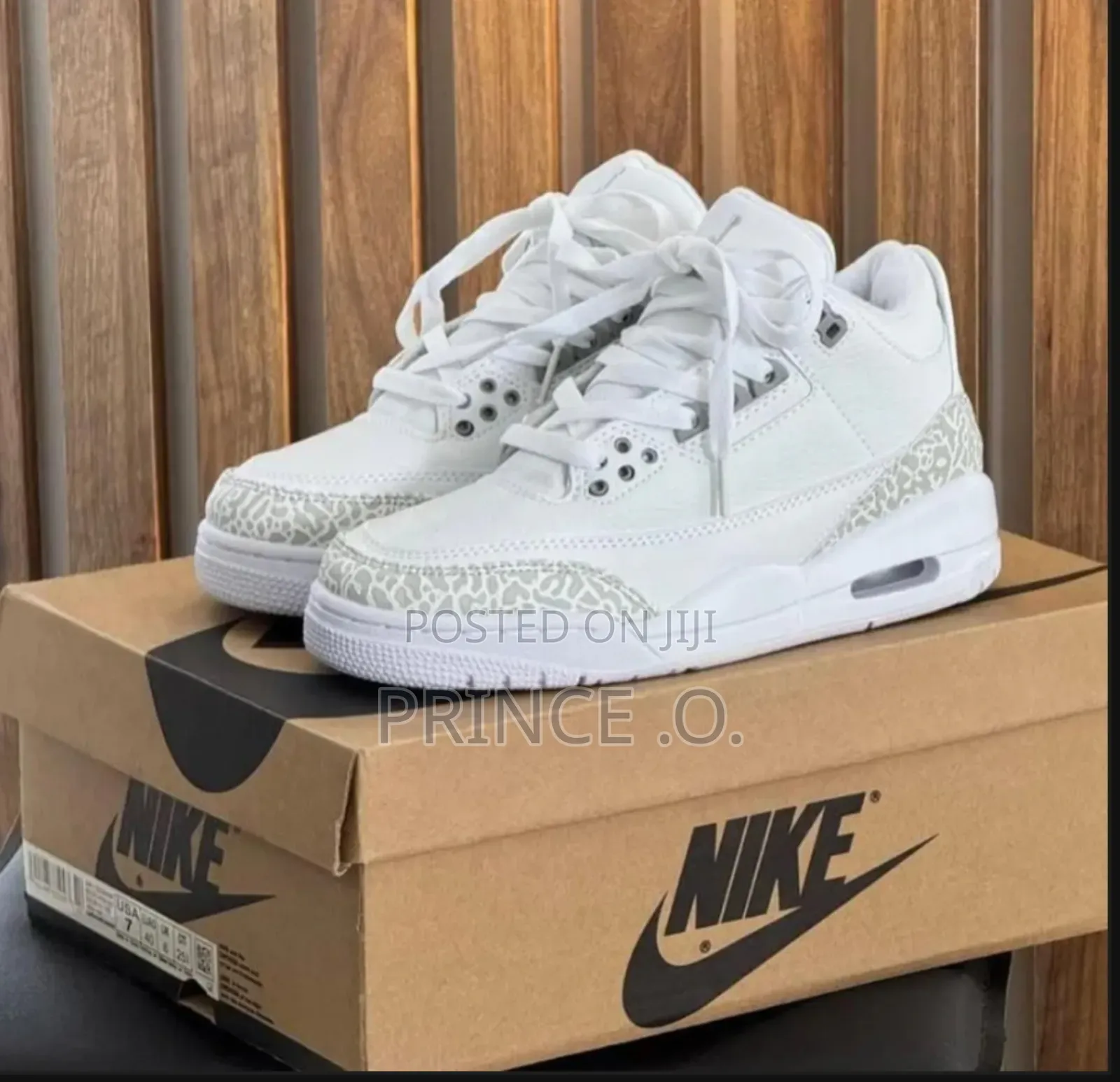 Jordan Retro 3 White Sneakers