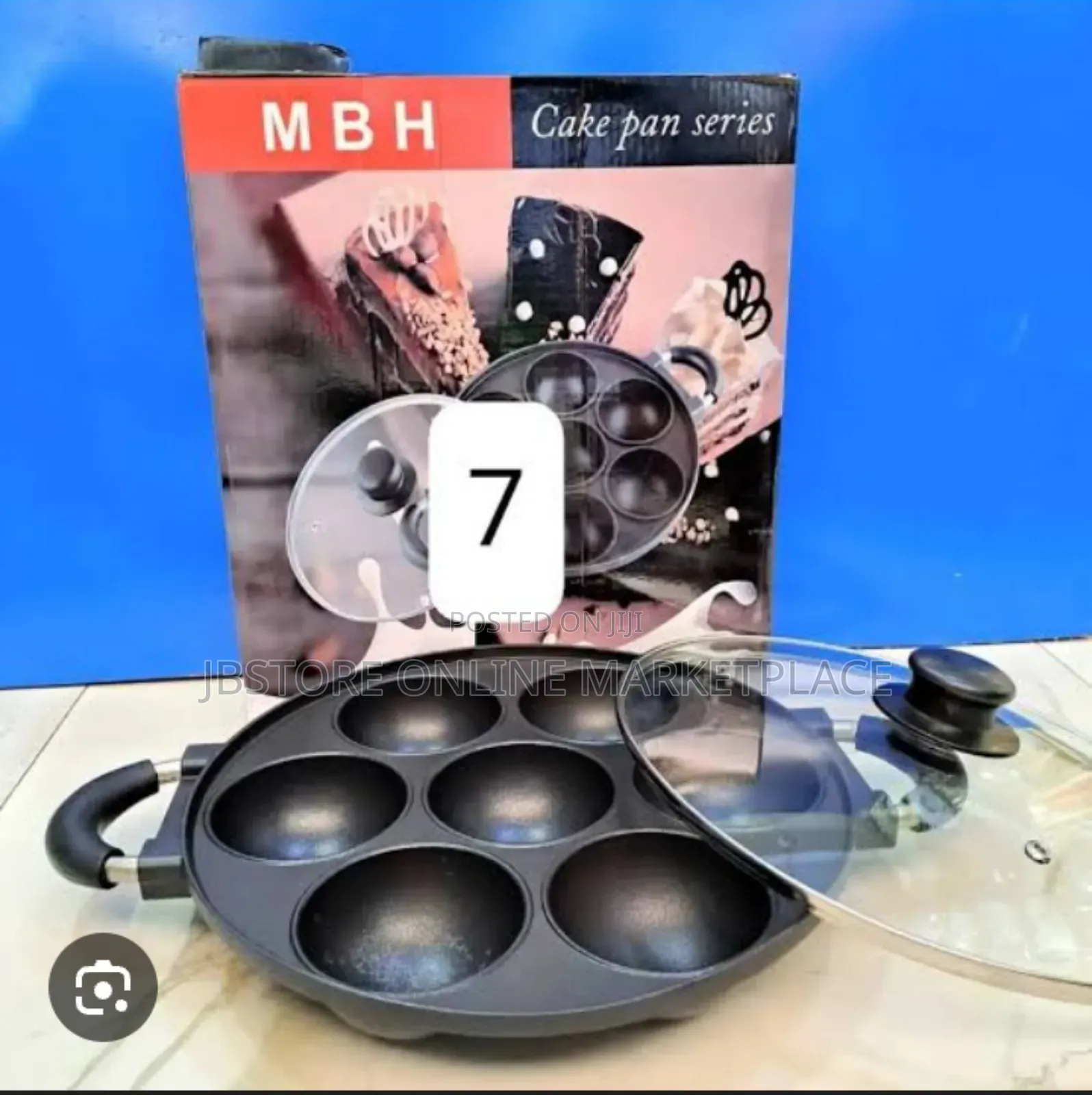 7-Hole Non-Stick Masa and Pancake Pan,Also Suitable for Making Muffins