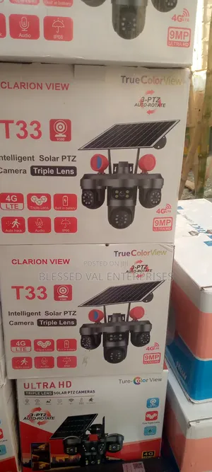 T33 V380 Solar Camera Triple Lens