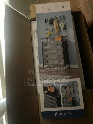 5 Step Shoe and Hat Rack With Plastic Cover