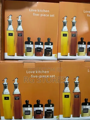 5in1 Oil Bottle and Spice Jar Set