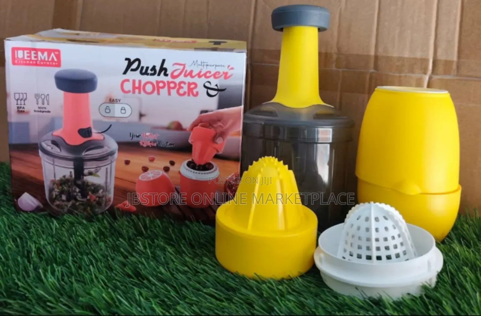Beem Brand Push Juicer Chopper,Manual Kitchen Tool Designed 4 Chopping