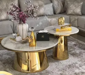 Marble Centre Table + Side Stool