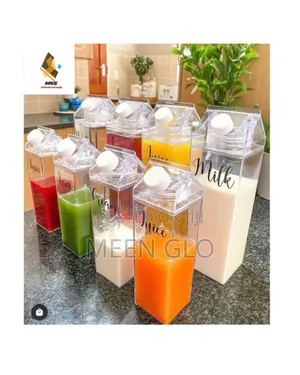 1000ml of Acrylic Milk Carton Shaped Bottle