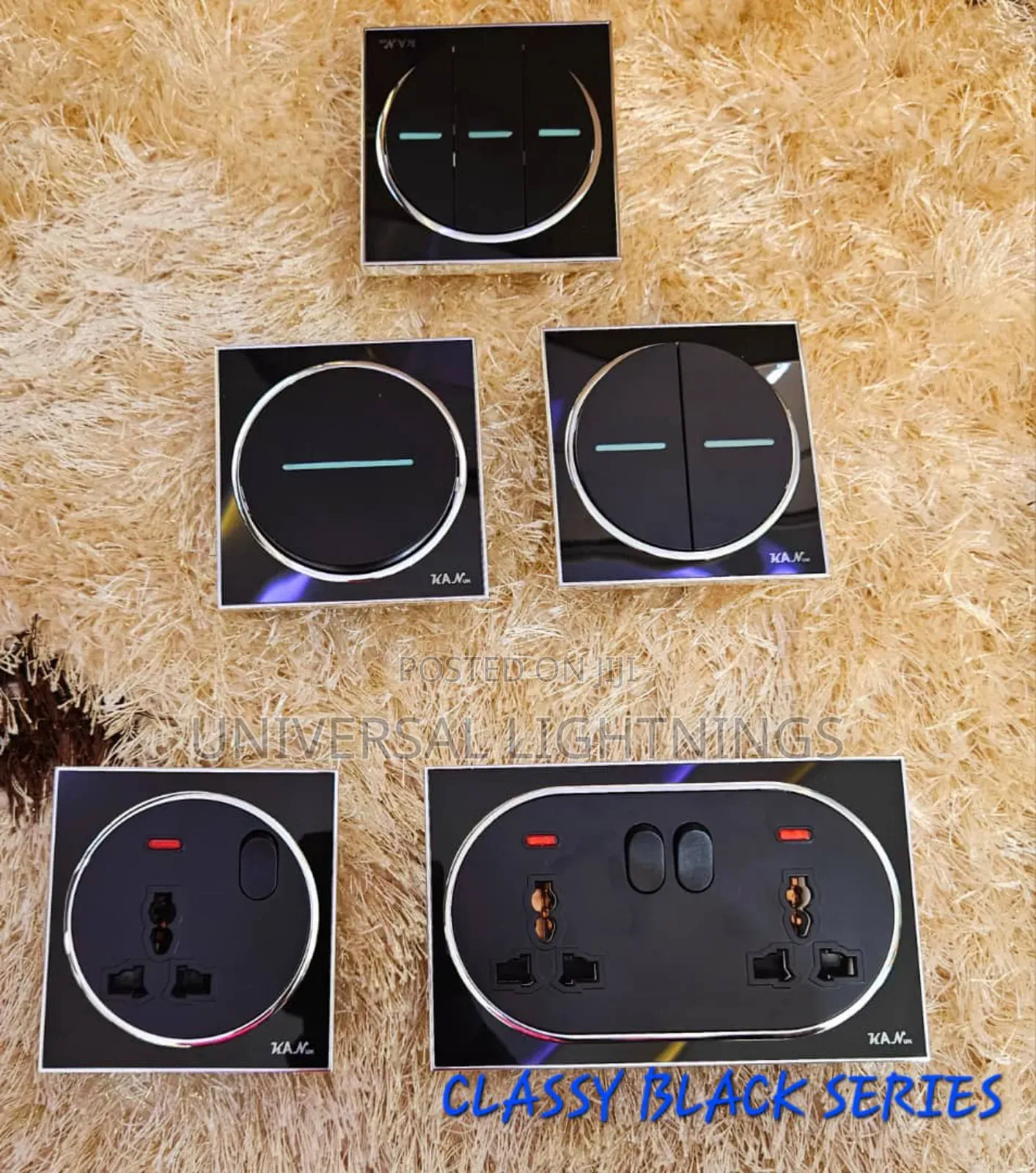 Classy Black Switches and Socket