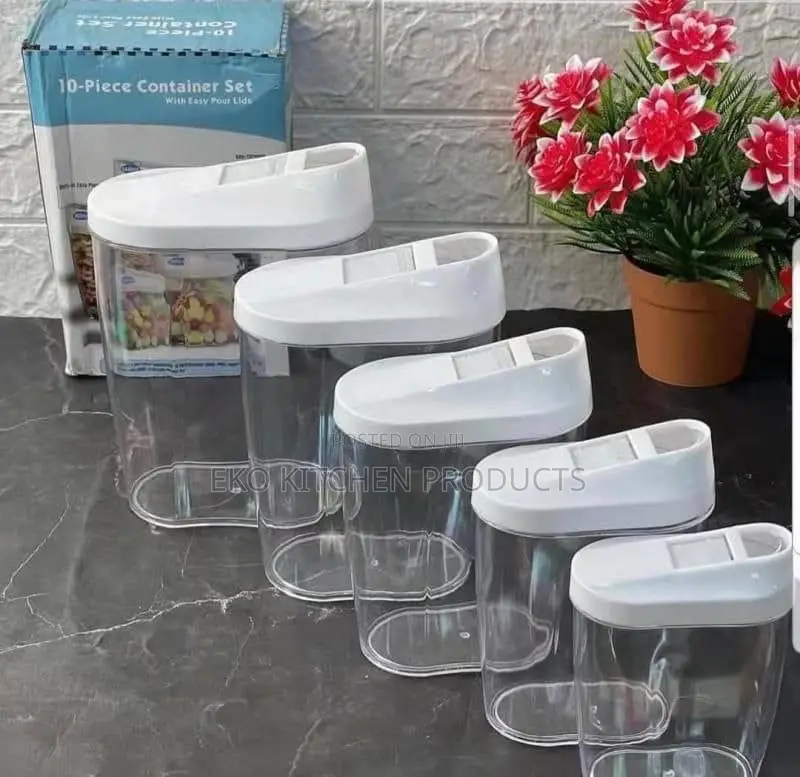5 in 1 Airtight Acrylic Storage Containers