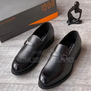 Original Oggi Black Leather Shoes For Men