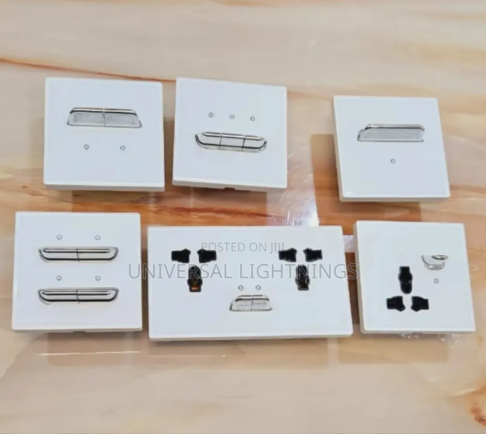 White 3gang Piano Switch