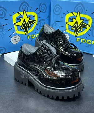 Men's Gradient Patent Leather Chunky Oxford/Derby Shoes