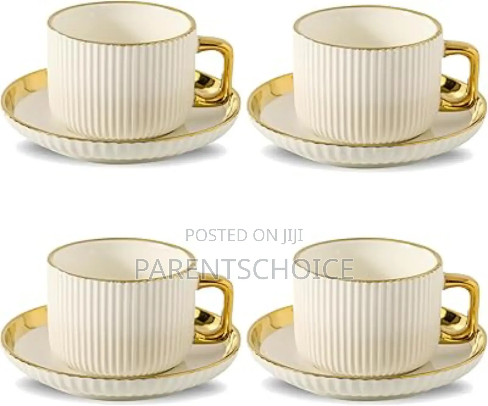 8oz Ceramic 6pcs Coffee Cups, Tea Cup With 6pcs Saucers Set