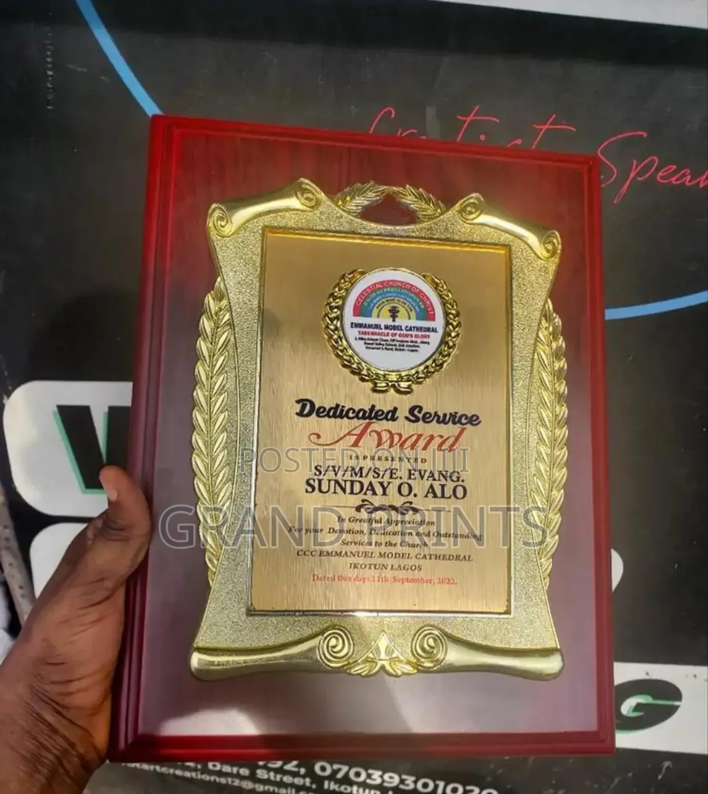 Award Acrylic and Plaque