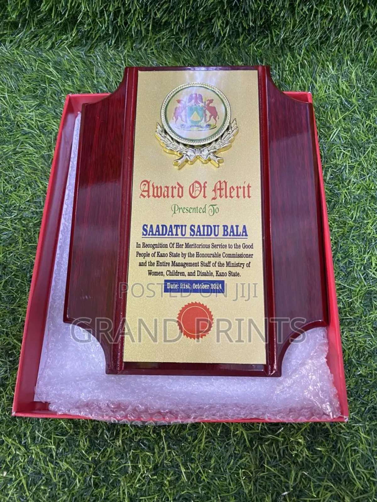 Award Acrylic and Plaque