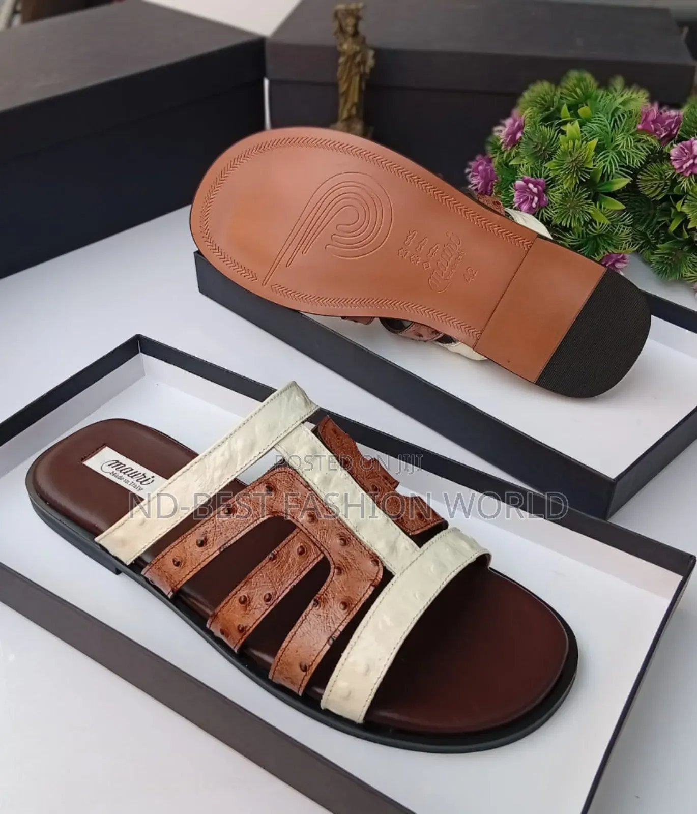 Men's Leather Slippers