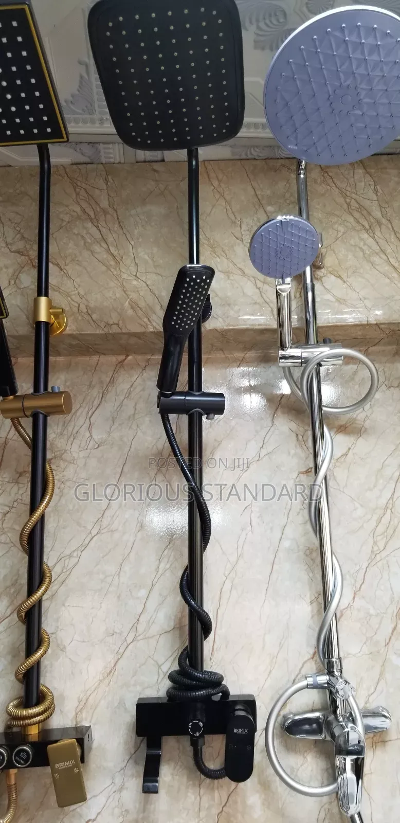 High Quality Standing Shower Black