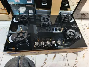 Original High Quality Polystar Built-in Flips Up Premium 5 Burners Gas