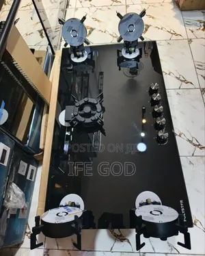 Original High Quality Polystar Built-in Flips Up Premium 5 Burners Gas