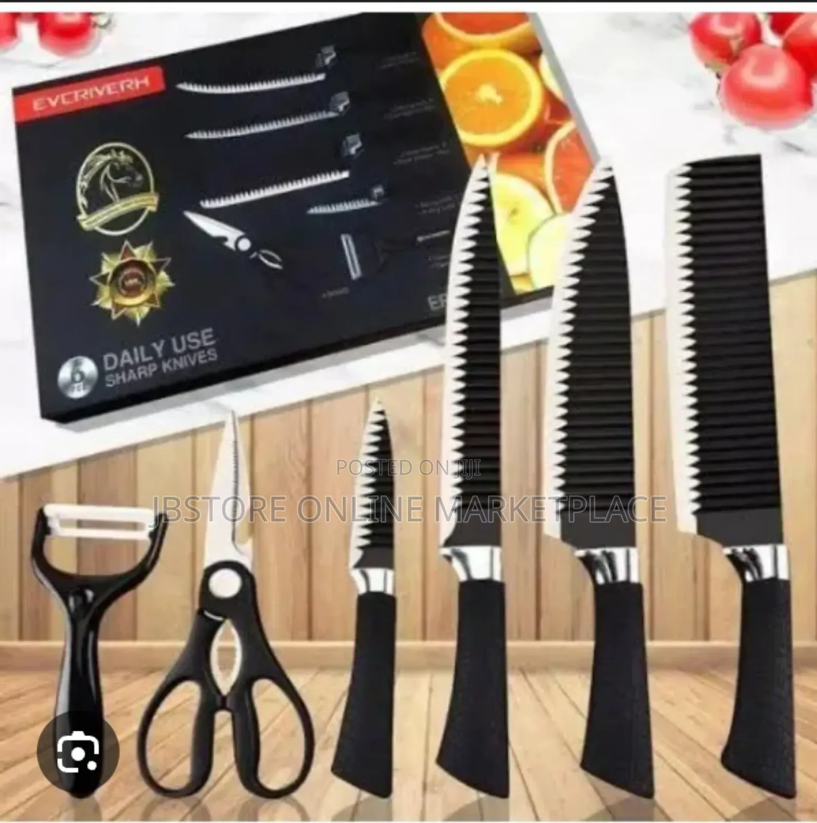 6-Piece Bali Corrugated Kitchen Knife Set