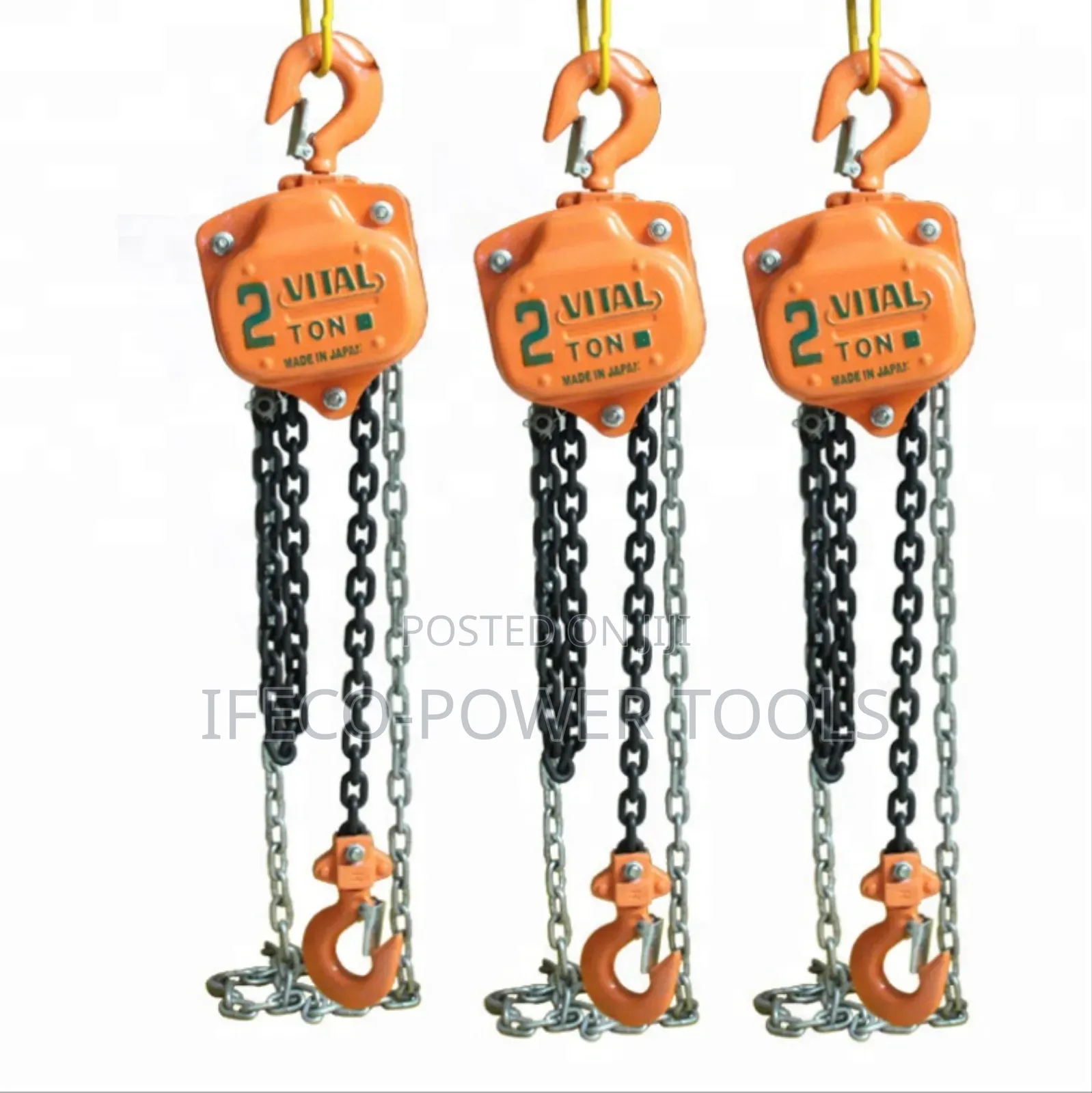 Vital 2-Ton Manual Hand Chain Hoist. 6 Meter