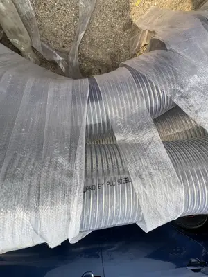 Transparent 6-Inch PVC Steel Wire Reinforced Hose Per Yard