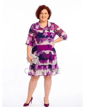 Floral Chiffon Short Dress