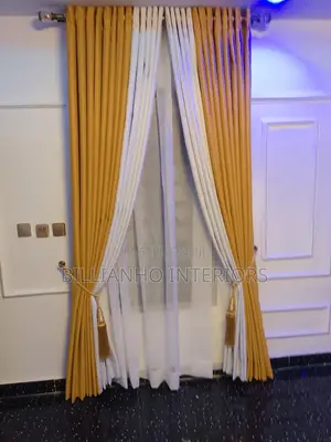 Gold and White Quality Turkish Curtains