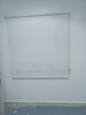 White Open Rail Blackout Roller Blinds